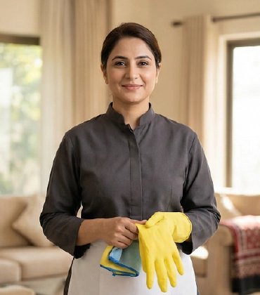 Professional housemaid supporting household cleaning and home upkeep in Karachi
